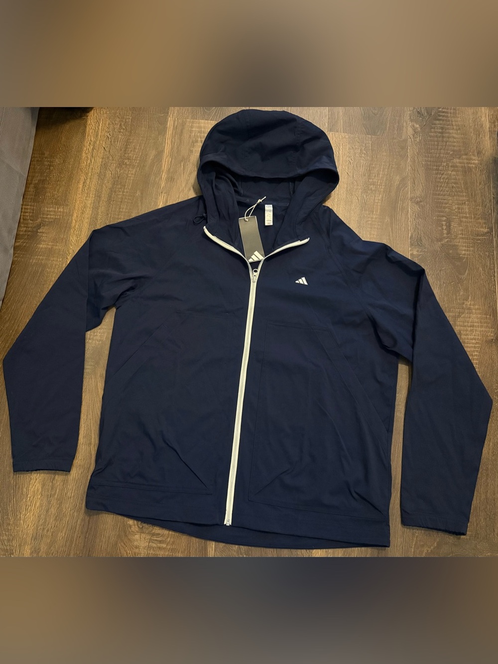 adidas Go To Utility DWR FZ Hooded Jacket - Navy - Mens L - NWT